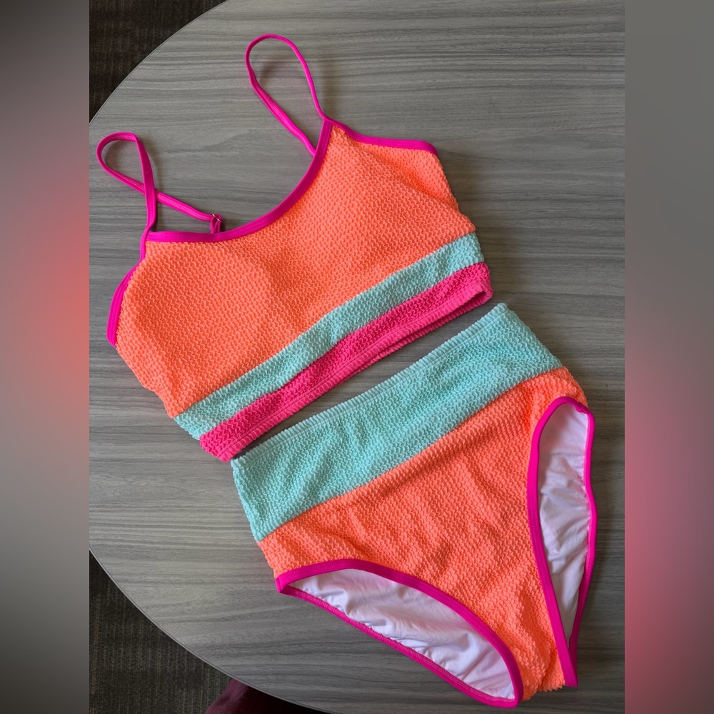 Colorblock Ribbed Two-Piece Bikini Set - NWOT - S - Picture 7 of 9
